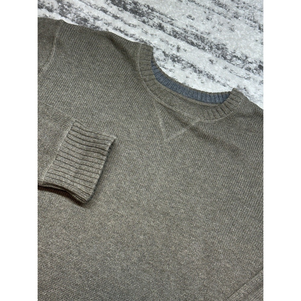 Eddie Bauer Heavy Knit‎ Cotton Sweater Navy Beige Men's Size XLT/ XL Tall